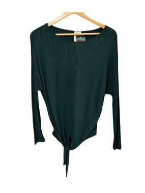 Others Follow Green Tie Front Blouse